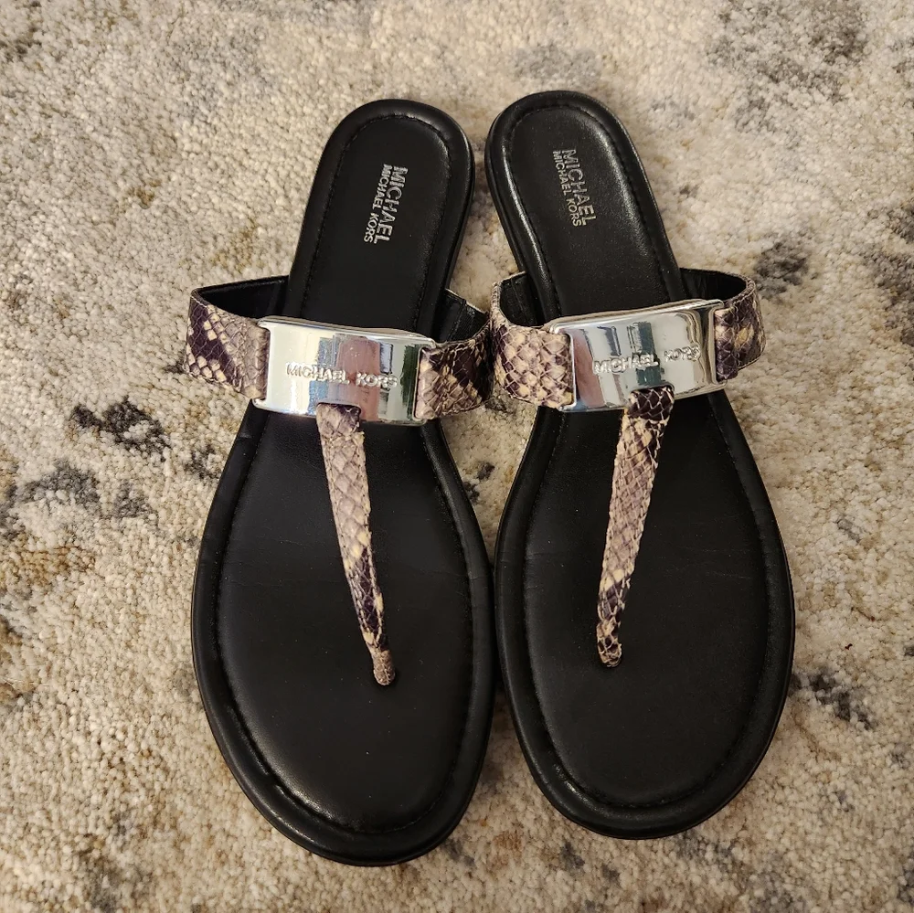 Michael kors leather sandals, 9.5